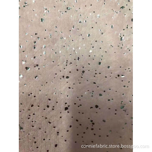 100%Polyester Coral Fleece with Sprikle Gold Fabric